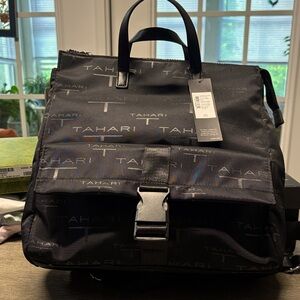 Tahari Black Logo Women's Backpack